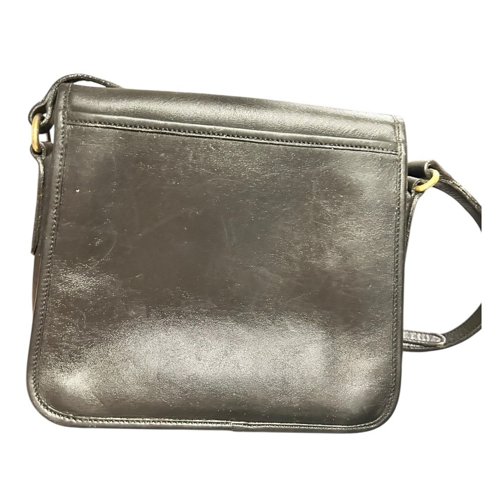 COACH VINTAGE LINDSAY CROSSBODY BAG Black Leather Purse Interior Creed - Picture 2 of 13